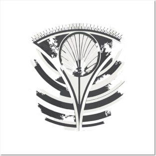 Abstract Art Black and White Dandelion Posters and Art